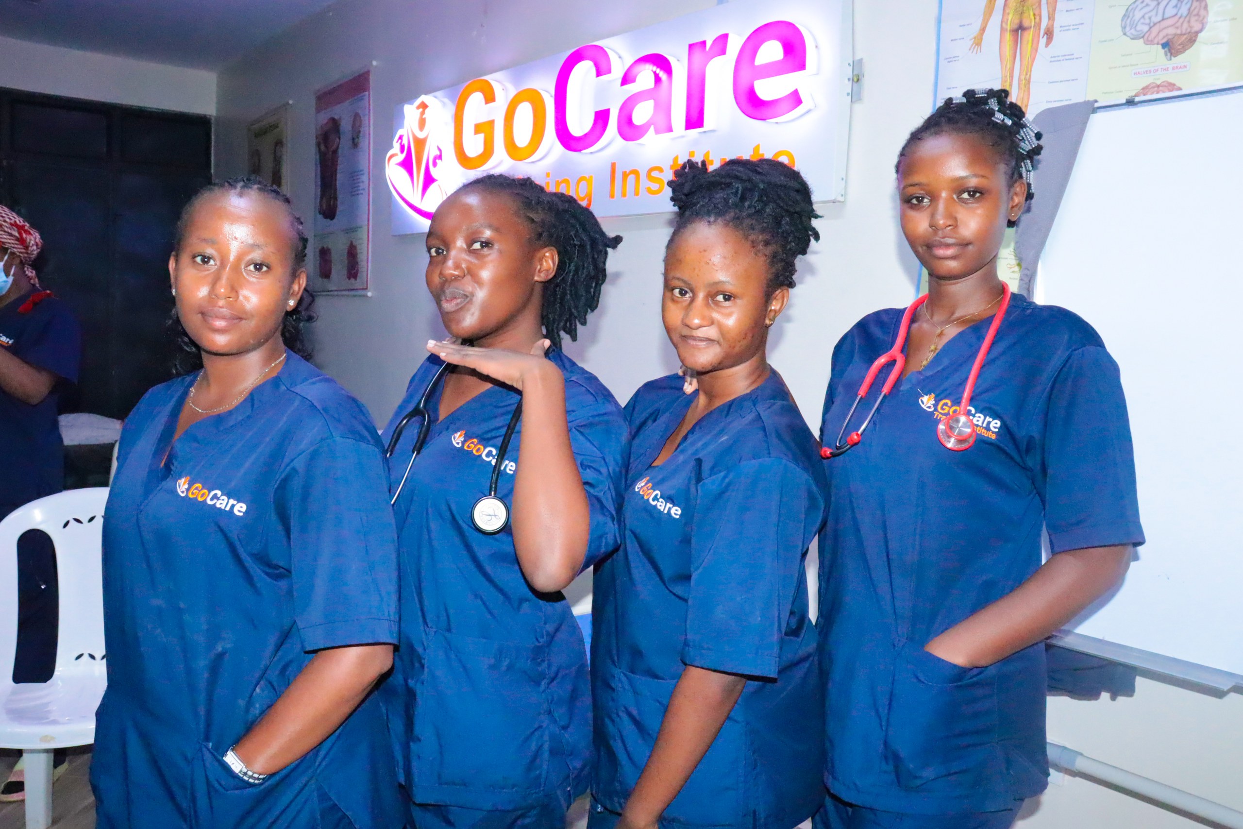 GoCare nursing students in the skills lab
